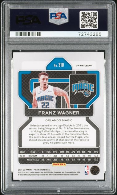 2021 PANINI PRIZM #310 FRANZ WAGNER GREEN PRIZM