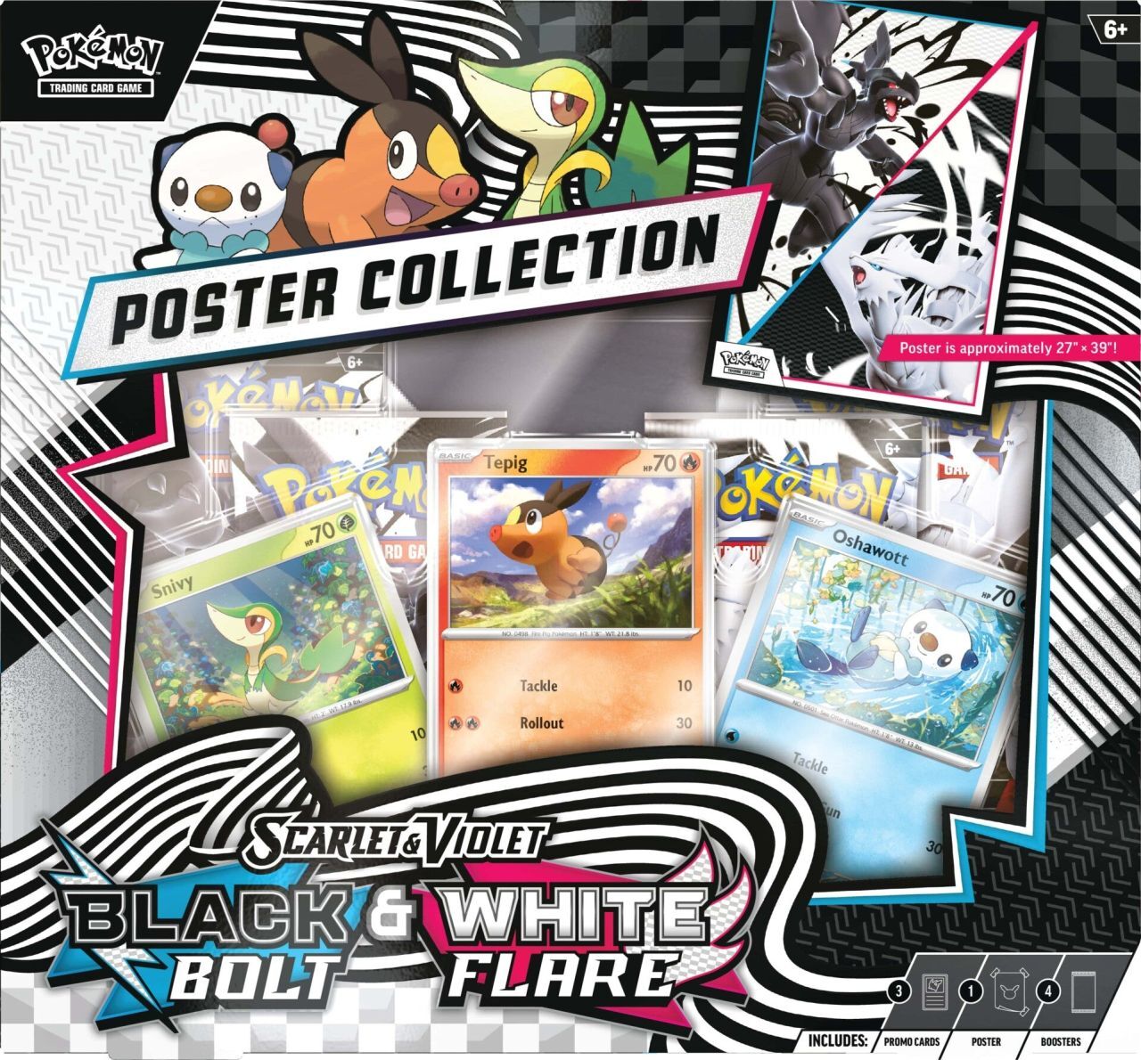 Black bolt white flare poster collection