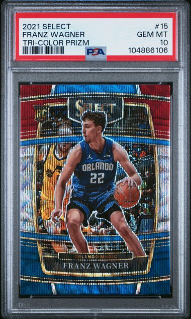 2021 PANINI SELECT #15 FRANZ WAGNER TRI-COLOR PRIZM
