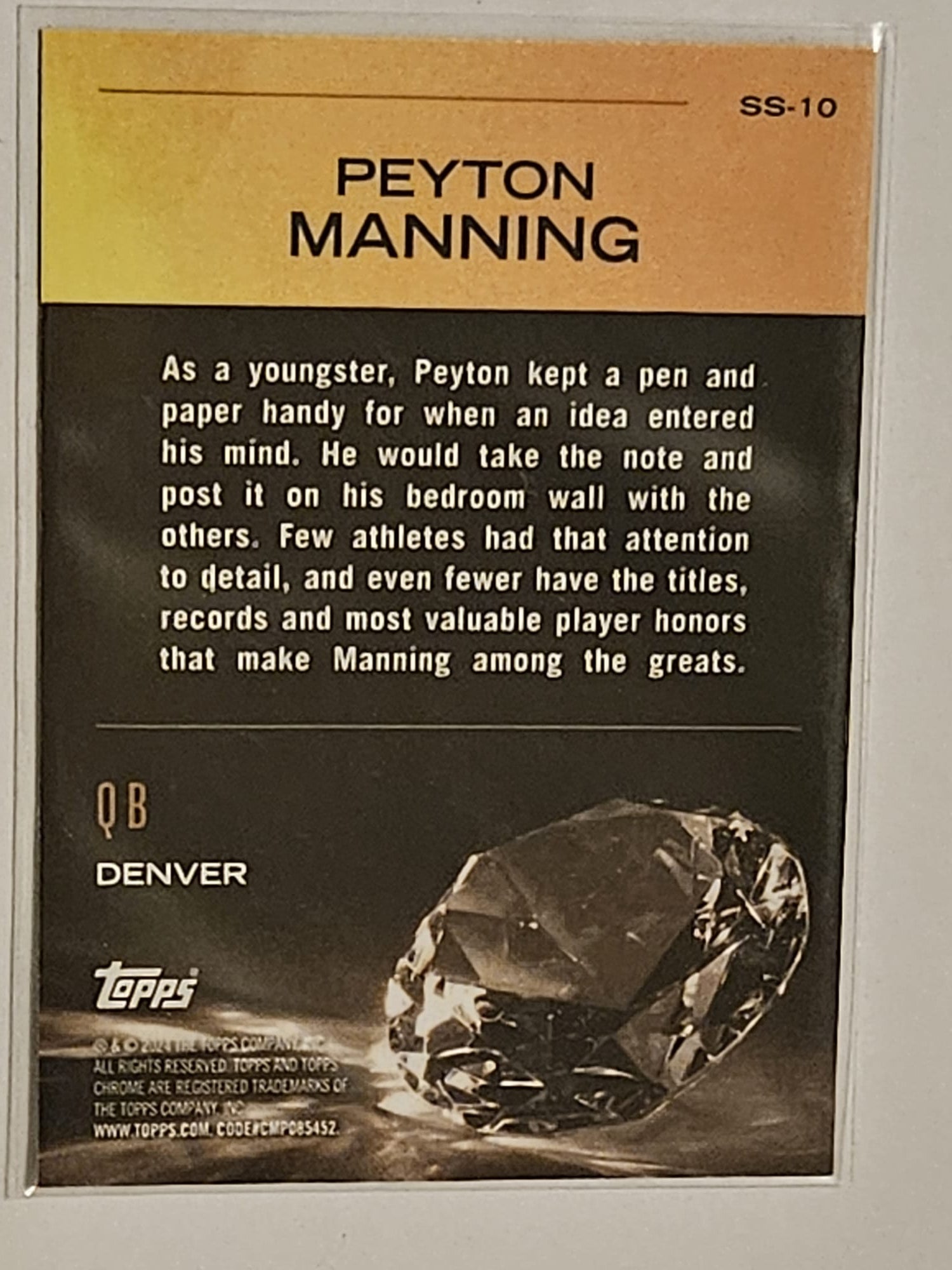 Peyton Manning Denver SS-10 Sunday Swag