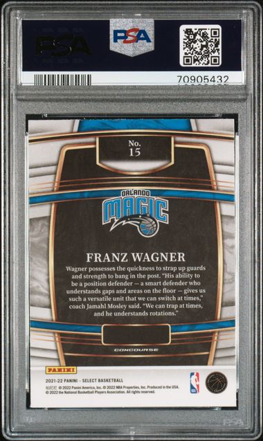 2021 PANINI SELECT #15 FRANZ WAGNER BLUE