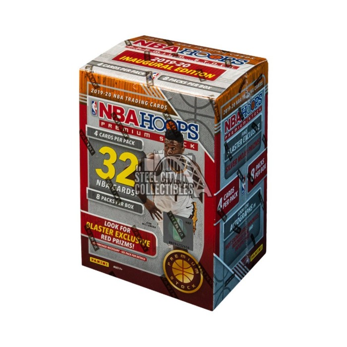 2019-20 Panini NBA Hoops Premium Stock Basketball Blaster Box 32 Ct Red Prizms