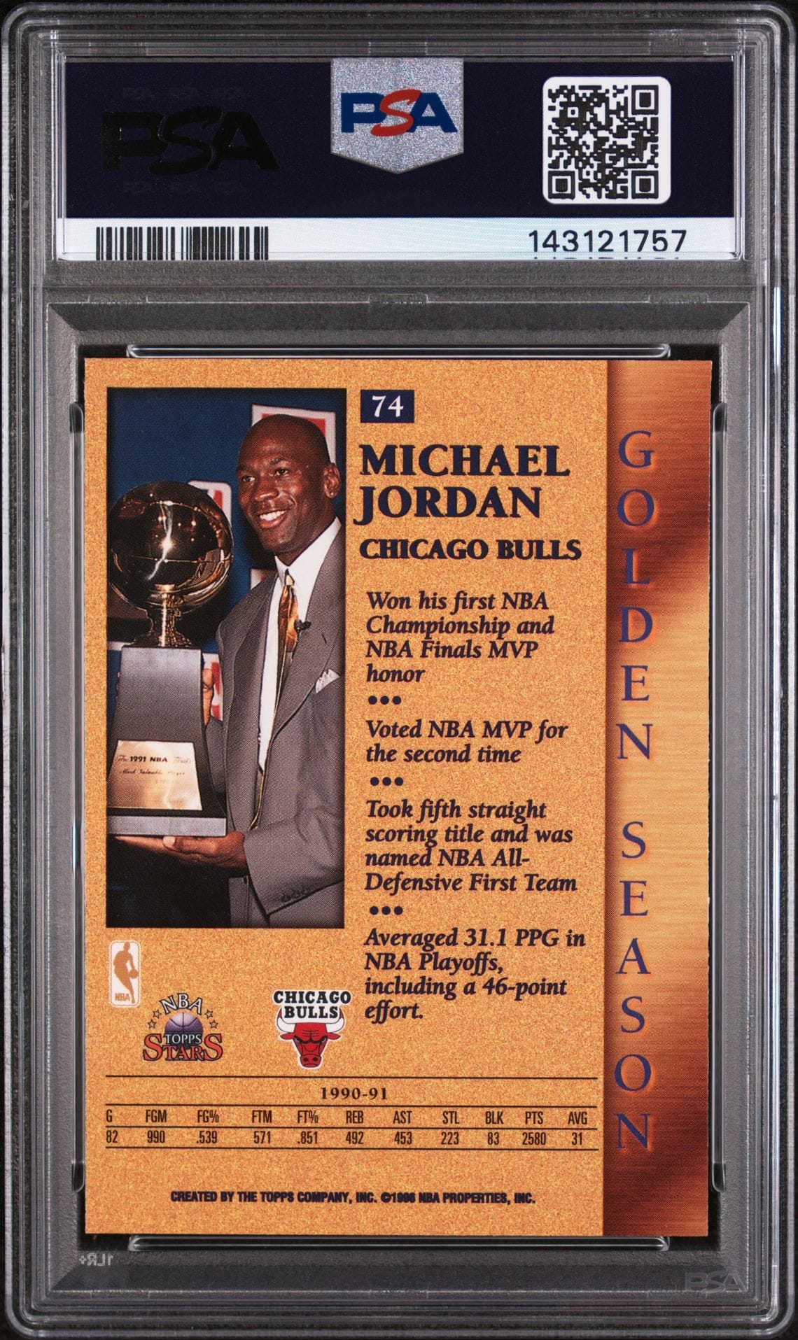 Michael Jordan PSA 8 Topps 1996